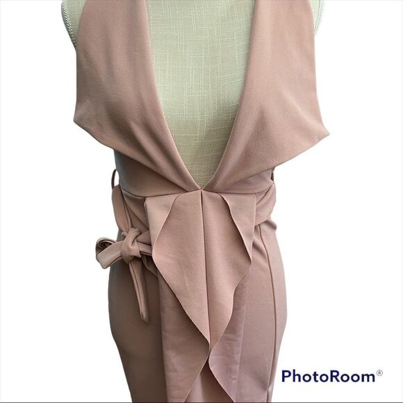 Missguided plunge tailored wraptie dress - Picture 3 of 9